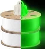 DURAMIC 3D PLA Glow in The Dark Filament 1.75mm 1Kg 2 Pack, 3D Printing Luminous Filament 1.75mm Dimensional Accuracy +/- 0.02 mm, Fit Most FDM 3D Printers