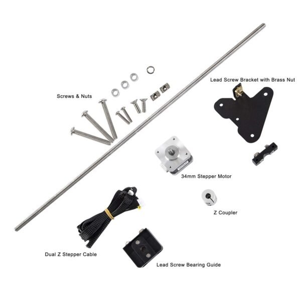 Dual Z-axis Upgrade Kit for Creality CR-10,Ender 3 max,Longer LK1 3D Printers with 515 mm Lead Screw 34 mm Motor - Image 2