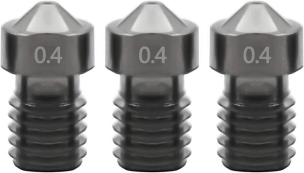 E.3.D V6 V5 Nozzle Super Hardened Steel Corrosion-Resistant High Temperature Die Steel Nozzle 1.75mm 3D Printer Parts Compatible with Ender3(2PCS,0.2mm) - Image 2
