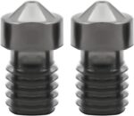 E.3.D V6 V5 Nozzle Super Hardened Steel Corrosion-Resistant High Temperature Die Steel Nozzle 1.75mm 3D Printer Parts Compatible with Ender3(2PCS,0.2mm)