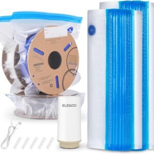 ELEGOO Filament Vacuum Storage Kit with Auto Pump, 30 Pack Vacuum Sealed Bags in 2 Sizes for Keeping 3D Printer Filament Dry(13.8 * 12.6 inch, 13.4 * 11.8 inch)