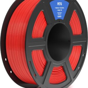 ELEGOO PETG Filament 1.75mm Red 1KG, 3D Printer Filament Dimensional Accuracy +/- 0.02 mm, 1kg Spool(2.2lbs) Fits for Most FDM 3D Printers