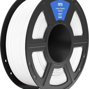 ELEGOO PETG Filament 1.75mm White 1KG, 3D Printer Filament Dimensional Accuracy +/- 0.02 mm, 1kg Spool(2.2lbs) Fits for Most FDM 3D Printers