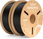 ELEGOO Rapid PETG Filament 1.75mm Black 2KG, High Speed 30-600mm/s 3D Printer Filament Dimensional Accuracy +/- 0.02 mm, 1kg Cardboard Spool(2.2lbs) Fits for Most FDM 3D Printers