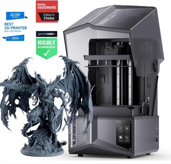 ELEGOO Saturn 4 Ultra 10"12K MSLA 3d Printer, Smart Resin Printer with AI Camera and Mechanical Sensor, 150mm/h Fast Printing, Auto-Leveling, WiFi Cluster Printing, Printing Size 8.62x4.84x8.66 Inches