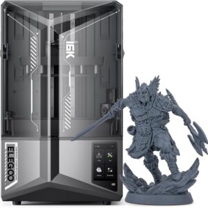 ELEGOO Saturn 4 Ultra 16K Resin 3D Printer, Fast Printing up to 150mm/h, 16K Ultra High Resolution, Automatic Leveling, Smart Mechanical Sensor, AI Camera, Large Printing Size 211.68*118.37*220mm³