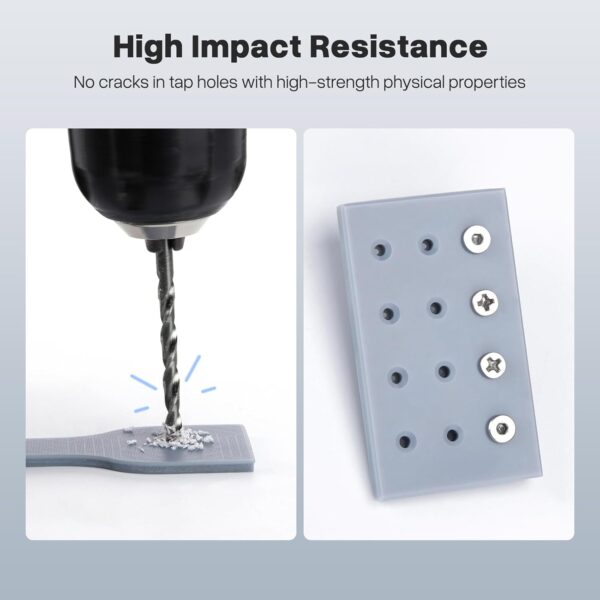 ELEGOO Tough Resin, 3D Printer Resin with High Impact Resistance and High Toughness, High Precision 3D Printing Resin for High Performance Printing, 3D Resin for DLP LCD 3D Printers, Black 2000g - Image 2