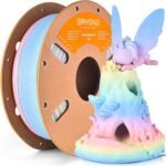 ERYONE Matte Rainbow 3D Printer PLA Filament 1.75 +/- 0.03mm, Matte Muticolor Filament PLA 1KG(2.2LBS) Spool, Matte Macaron Rainbow