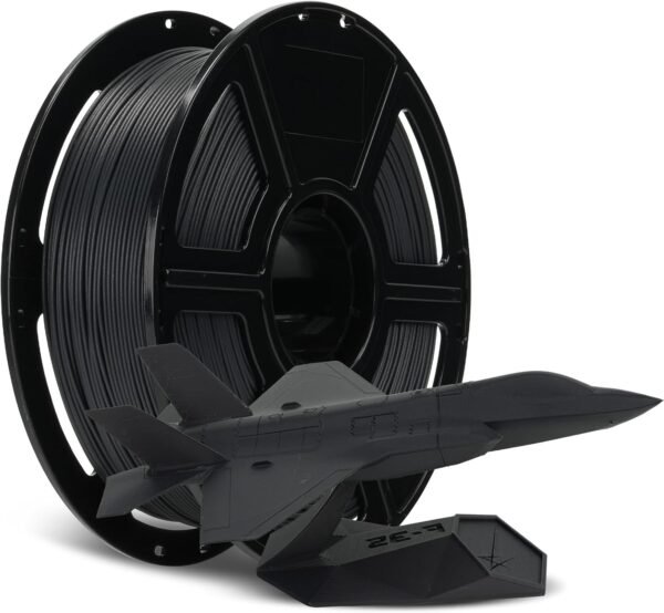 FLASHFORGE Carbon Fiber PLA Filament 1.75mm Volcanic Rock Gray, Reinforced 3D Printer Filament 1kg, Lightweight & High-Strength PLA-CF Filament, Strong & Easy to Print