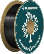 FLASHFORGE Silk PLA Filament 1.75mm Shiny Black, 3D Printer Filament 1kg (2.2lbs) Cardboard Spool, Smooth and Silky Texture 3D Printing Filament, Dimensional Accuracy +/- 0.02mm