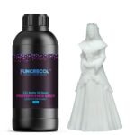 FUNCECOL 3D Printer Resin, High Precision & Opaque Appearance, Easy to Use for 405nm UV-Curing LCD/DLP/MSLA Resin Printers, 8K Standard 3D Printing Resin 1000g - White