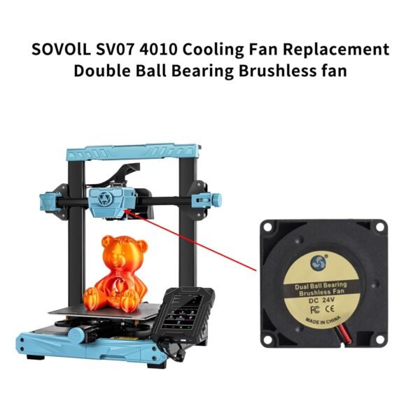 FYSETC 3D Printer Accessories - SV07 4010 Fan Replacement: 2-Pack 24V 40mmx10mm Dual Ball Bearing DC Brushless Hotend Extruder Cooling Print Fans 2 Pin Hot End Heat Dissipation Radiator Part - Image 2