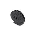 FYSETC Drag Chain Cable Carrier 10x15mm - 39.3 inch R18 Black Plastic Flat Cable Chain: Small Radius Wire Chain Open Type with Extra 1 Pair End Connectors for CNC Router Mill 3D Printer DIY Part