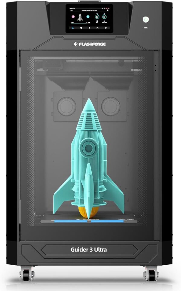 Flashforge Guider 3 Ultra Professional Level 3D Printer, 500mm/s High Speed Dual Extruder 3D Printer with Auto Leveling, Quick Release Nozzle, Filament Drying Chamber, Print Size 330 * 330 * 600mm