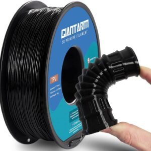 GIANTARM TPU Filament 1.75mm Flexible Soft 3D Printer Consumables Black,95A 1kg Spool (2.2 lbs.), Dimensional Accuracy +/- 0.05 mm