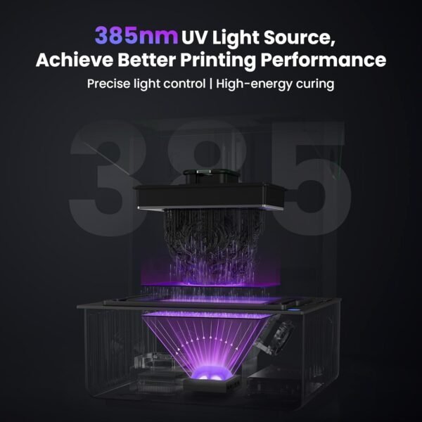 GK3 Pro Resin 3D Printer 16K 9.6-Inch High-Transmittance Screen with 385 COB Light Source Smart Auto-Detected Heating System & Auto Feeding System App Control 211 x 118 x H240mm Build Volume - Image 2