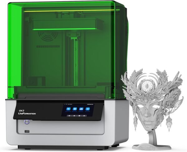 GK3(T) 16K High-Resolution Resin 3D Printer, 9.6-Inch,15120×6230 LCD, Remote Monitoring, Plug & Play, Auto Resin Heating, Ideal for Detailed Models (GK3(T))