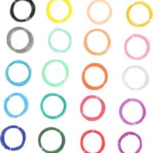 GLEAVI 20pcs Pen Filament Refills Compatible with Pens Pcl Low Temperature Printing Supplies for Art Crafts and DIY Projects