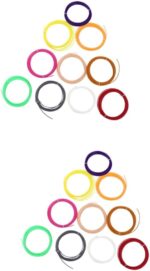 GLEAVI 2pcs 3D Pen Filament Refills 1.75mm Pla Printing Filament 10 Random Abs Colors 5m Pack