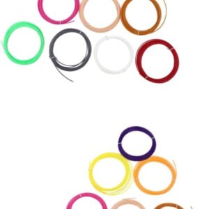 GLEAVI 2pcs 3D Pen Filament Refills 1.75mm Pla Printing Filament 10 Random Abs Colors 5m Pack