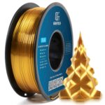 Geeetech Silk PLA Filament 1.75mm for 3D Printer , Metal-Like Shiny Consumable 1kg (2.2lbs) 1 Spool, Dimensional Accuracy +/- 0.03 mm, Silk Gold