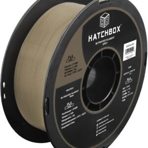 HATCHBOX 1.75mm Gray Wood PLA 3D Printer Filament, 1 KG Spool, Dimensional Accuracy +/- 0.03 mm, 3D Printing Wood Filament
