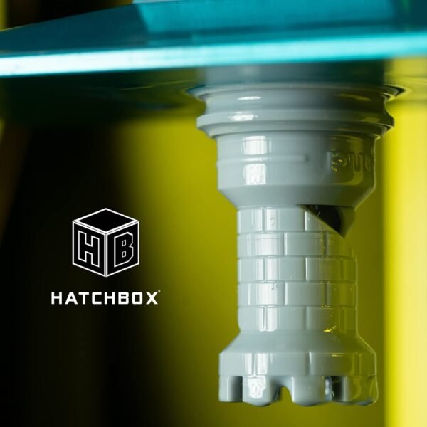 HATCHBOX 3D Printer Resin, High Precision Non-Brittle 405 nm UV Curing Photopolymer for LCD DLP Printing, 500ml Bottle – Transparent Blue - Image 2