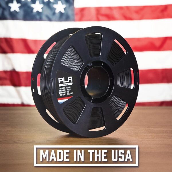 HATCHBOX PLA MAX V2 Gray 3D Printer Filament Made in The USA, 1.75mm Diameter 1 KG Spool, Premium USA Made 3D Printing Filament - Image 2
