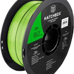 HATCHBOX PLA PRO+ 3D Printer Filament, Dimensional Accuracy +/- 0.03 mm, 1 kg Spool, 1.75 mm, Lime Green