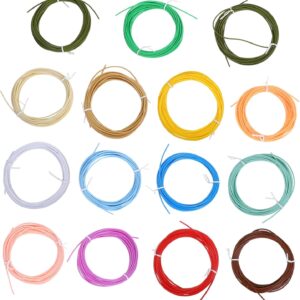 Homoyoyo High Speed 3D Printing Pen Filament Bundle 15 Rolls Filament 1.75mm Mix Colors 5m/ Temperature for 3D Printer Accessories