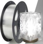 IEMAI Clear PETG Filament 1.75mm, Crystal Transparent 3D Printer Filament Up to 600mm/s Fast Printing, 1kg/2.2 lbs Spool, Designed for Home Decor & Creative Projects