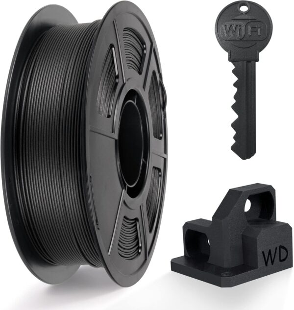 IEMAI PETG Carbon Fiber Filament 1.75mm, Matte Black PETG-CF, Heat-Resistant, High Strength & Rigidity 3D Printer Filament, 1kg Spool Designed for Complex Models and Functional Parts