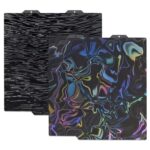 JUUPINE 184x184mm Smooth Holographic Build Plate for Bambu Lab A1 Mini 3D Printer,Double Sided Water Ripples and Silk Texture Flexible Spring Steel Sheet Print Bed for Bambu Lab A1 Mini