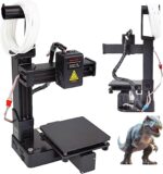 K10 Small Entry Level Portable 3D Printer - Compact FDM 3D Printer with Removable Build Plate, 100x100x100mm Build Volume, Easy-to-Use Design for Beginners (Black)