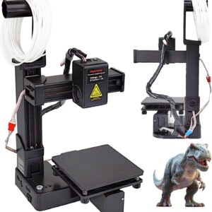 K10 Small Entry Level Portable 3D Printer - Compact FDM 3D Printer with Removable Build Plate, 100x100x100mm Build Volume, Easy-to-Use Design for Beginners (Black)