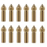 KOYOFEI 12PCS Brass Nozzles for K1 Max, 3D Printer Parts 6PCS 0.4mm, 3PCS 0.6mm, 0.8mm High Speed Brass Nozzle for Creality K1, Ender 3 V3 KE, CR-10 SE