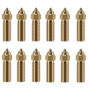 KOYOFEI 12PCS Brass Nozzles for K1 Max, 3D Printer Parts 6PCS 0.4mm, 3PCS 0.6mm, 0.8mm High Speed Brass Nozzle for Creality K1, Ender 3 V3 KE, CR-10 SE