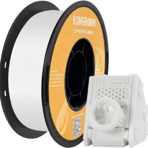 Kingroon High Speed PLA 3D Printer Filament 1.75mm, 3D Printer Rapid Filament for 30-600mm/s Hyper Printing Filament, Dimensional Accuracy +/- 0.03 mm, 1kg Plastic Spool(2.2lbs) (White)