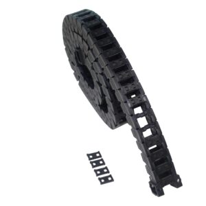 Low Noise Drag Chain Cable Carrier Wire 18mmx18mm (H x W) for 3D Printer and CNC Machine,Inside and Outside Openable R28 Flexible Cable Chain
