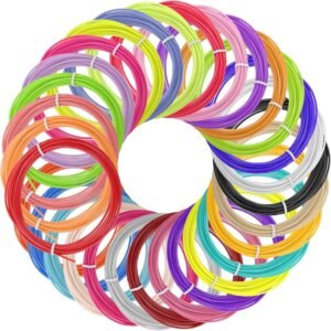 MECCANIXITY 30 Pcs 3D Pen Filament, 1.75mm Dia 16.4ft Length PLA 3D Printing Pen Filament Refills for 1.75mm 3D Printing Pen, 30 Colors