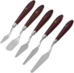 MMOBIEL 5Pcs 3D Printer Accessories 3D Print Removal Tool Shovel Tool Set, Stainless Steel 3D Printer Spatula Palette Knife with Sturdy Wooden Handle to Remove Models from 3D Printers