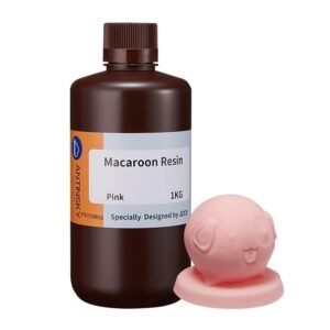Macaroon Resin for UV Curing 405nm Photopolymer LCD DLP 3D Printing Resin High Precision Low Shrinkage Excellent Fluidity Fast Print Low Odor High Hardness 1KG Pink