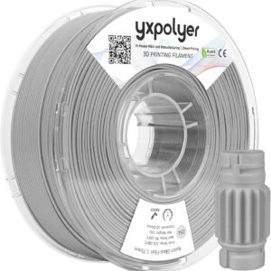 Nylon Glass Filled Filament Grey Nylon Glass Fiber 1.75mm PA GF 3D Printer Filament PA6-GF 1kg with Reusable PC Spool