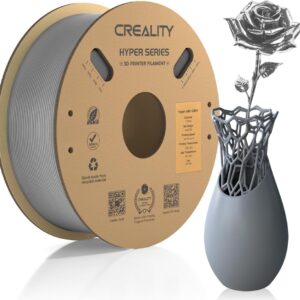 Official Creality Hyper ABS Filament 1.75mm, 3D Printer Filament for High Temperature Resistance, 1kg(2.2lb)/Spool, Dimensional Accuracy ± 0.05 mm, Fits for Most 3D Printers (Gray)