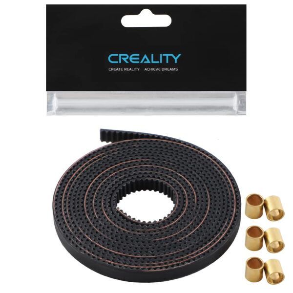 Official Creality Timing Belt Length 2M, Open 2GT Timing Belt Pitch 2mm Width 6mm with 6pcs Copper Sleeve for Ender 3, Ender 3 V2 Series, Ender 3 S1, Ender 3 S1 Pro, Ender-5 Series and CR-10 Series