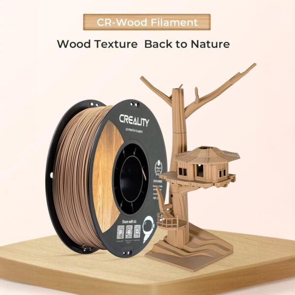 Official Creality Wood Filament PLA 1.75 mm, Woods 3D Printer Filament, More Than 30% Real Wood, Smooth Silk Texture, Toughness, 1kg(2.2lbs)/Spool 3D Printing Filament, for All FDM Printers - Image 2