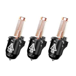 Original 3D Printer Nozzle for FLASHFORGE Adventurer 5M Hotend,3S Quick Detachable Nozzle,Up to 280℃ High Temp 32mm³/s High Flow Nozzle,Adventurer 5M Pro Nozzle（0.25mm,0.4mm,0.6mm)