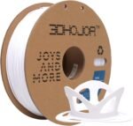 PETG Filament 1.75mm White, 3D Printing Filament 1kg Spool(2.2lbs), 3D Filament 1.75mm Dimensional Accuracy +/- 0.03mm Non Tangling Non Clogging Non Stringing,Print with Most 3D Printers
