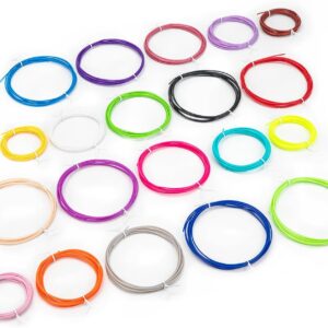 PLA 3D Pen Filament, 20 Bright Colors, 1.75mm Refills for 3D Pens, 10 Feet per Color, Total 200 Feet, Ideal for Creative Projects