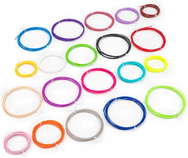 PLA 3D Pen Filament, 20 Bright Colors, 1.75mm Refills for 3D Pens, 10 Feet per Color, Total 200 Feet, Ideal for Creative Projects
